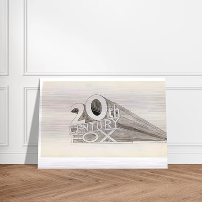TRADEMARK STUDY 5 1962 - Edward Ruscha Brushed Aluminum Print - 70x100 cm / 28x40 inches | Edward Ruscha Aluminum Print | Edward Ruscha Prints