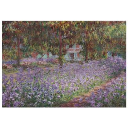 Irises in Monet's Garden - claude monet Brushed Aluminum Print - 70x100 cm / 28x40 inches | claude monet Aluminum Print | claude monet Prints