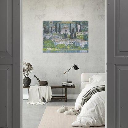 CHRURCH IN CASSONE 1913 - Gustav Klimt Brushed Aluminum Print - 70x100 cm / 28x40 inches | Gustav Klimt Aluminum Print | Gustav Klimt Prints