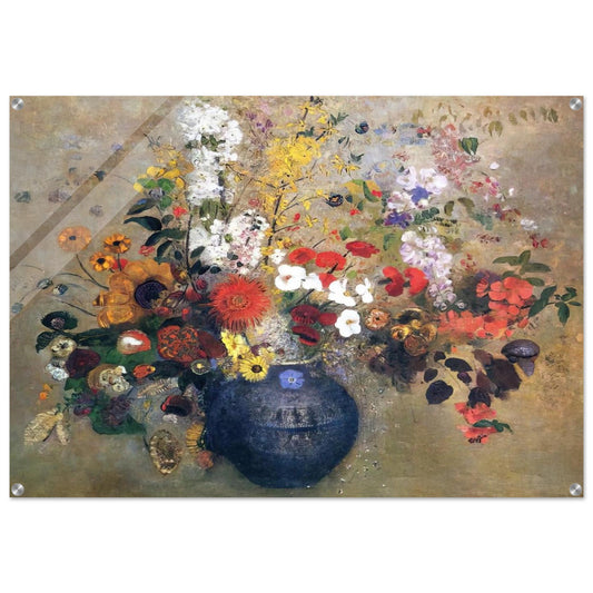 FLOWERS 1909 - Odilon Redon Acrylic Print - 70x100 cm / 28x40″ inches