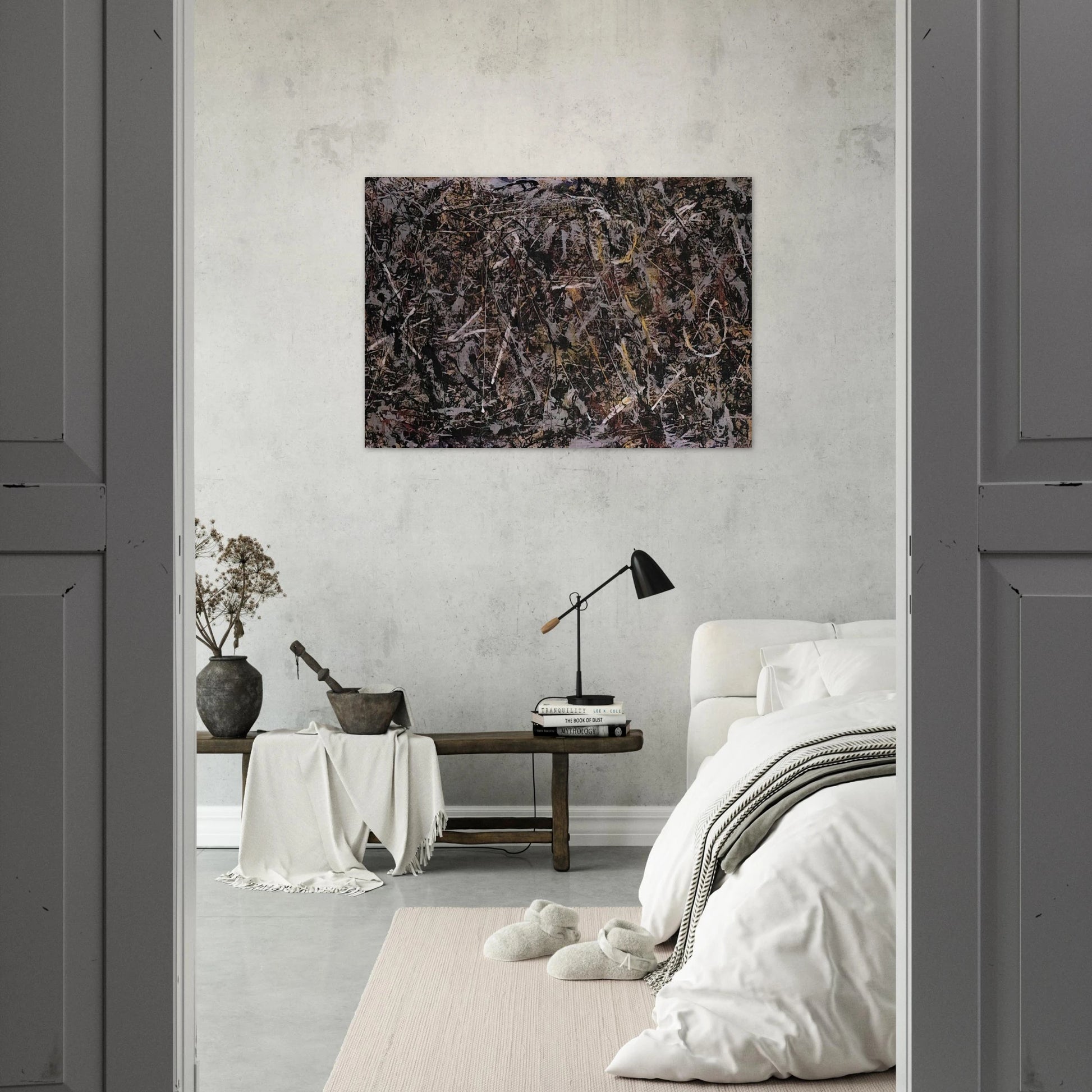 ALCHEMY 1947 - Jackson Pollock Brushed Aluminum Print - 70x100 cm / 28x40 inches | Jackson Pollock Aluminum Print | Jackson Pollock Prints