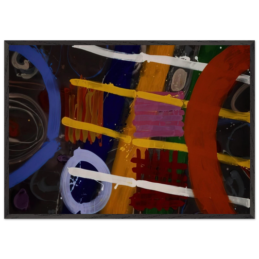 Buchanan - 1987 - Albert Irvin 70x100 cm / 28x40 inches Framed Art Print – Black Wooden Frame