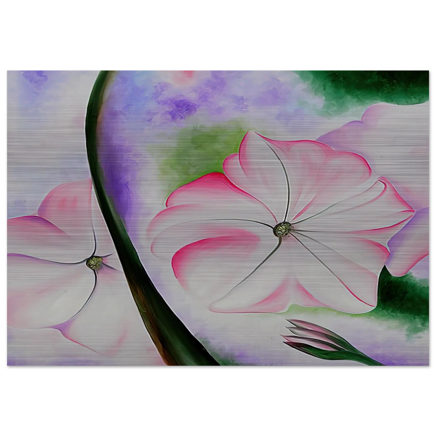 Petunia No. 2 - Georgia O'Keeffe Brushed Aluminum Print - 70x100 cm / 28x40 inches | Georgia O'Keeffe Aluminum Print | Georgia O'Keeffe Prints