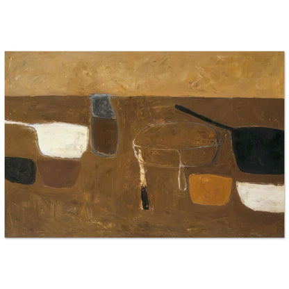 Brown Still Life - 1957 - William Scott Art Prints - 100x150 cm / 40x60″ inches | William Scott Poster | William Scott Prints