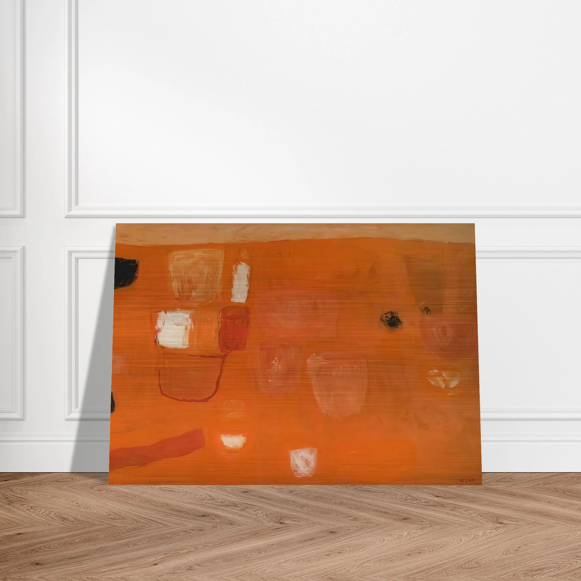 Orange and Red - 1957 - William Scott Brushed Aluminum Print - 70x100 cm / 28x40 inches | William Scott Aluminum Print | William Scott Prints