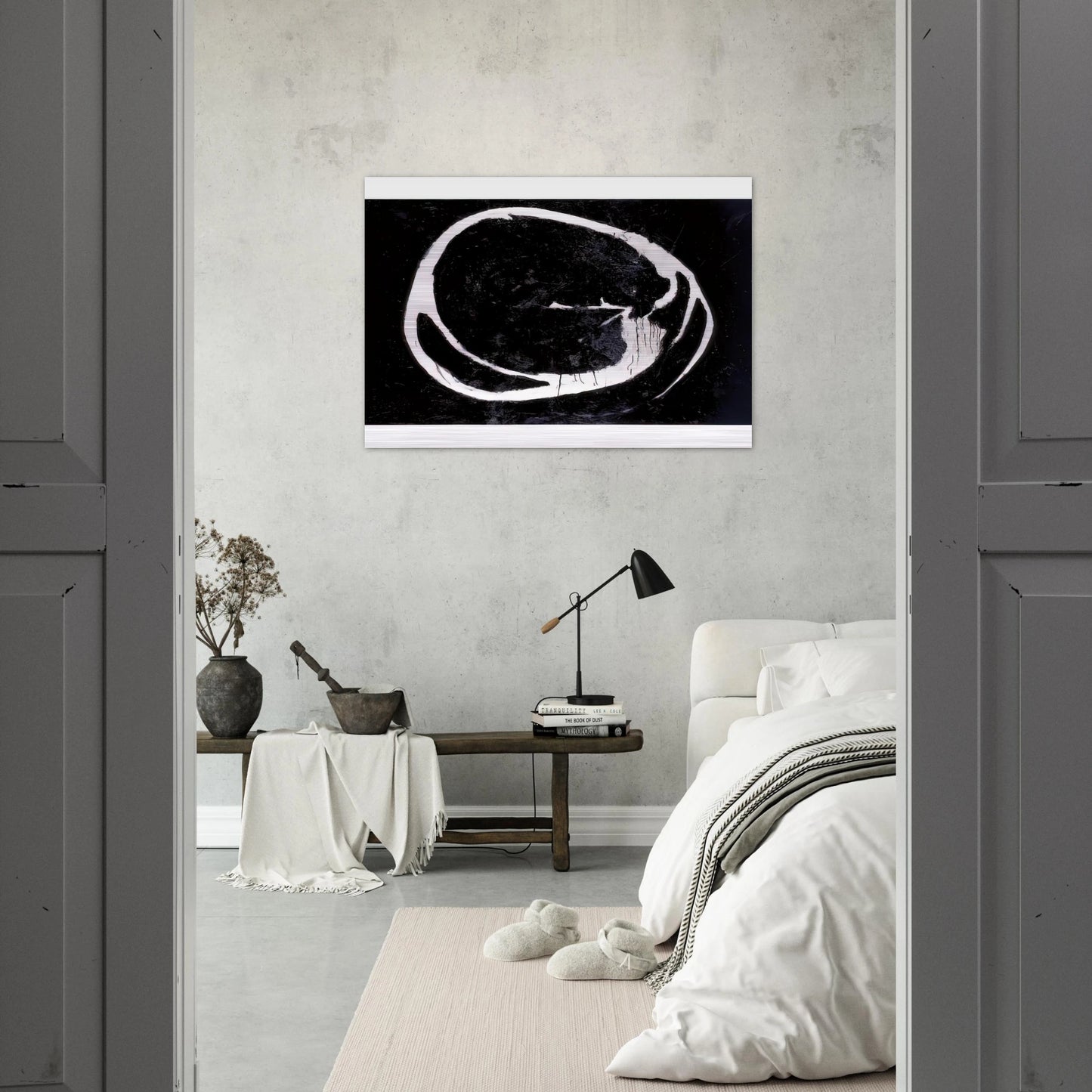 Untitled - 1962 - Jiro Yoshihara Brushed Aluminum Print - 70x100 cm / 28x40 inches | Jiro Yoshihara Aluminum Print | Jiro Yoshihara Prints