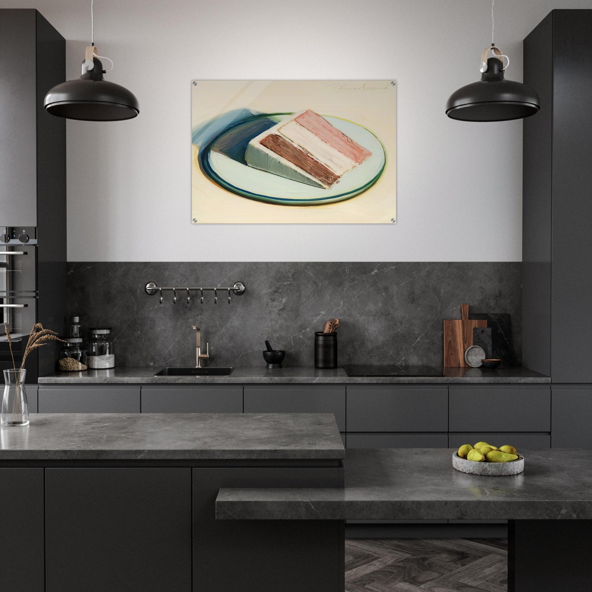 Cake Slice - 1979 - Wayne Thiebaud Acrylic Print - 70x100 cm / 28x40″ inches