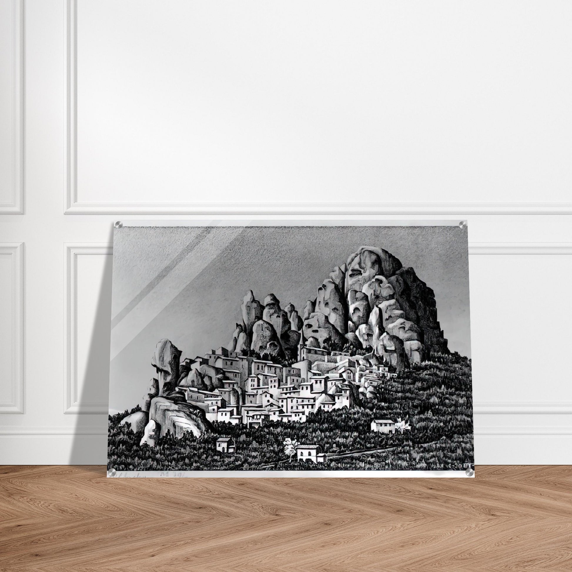 PENTEDATTIO CALABRIA OCTOBER 1930 1930 - MC Escher Acrylic Print - 70x100 cm / 28x40″ inches | Maurits Cornelis Escher Prints