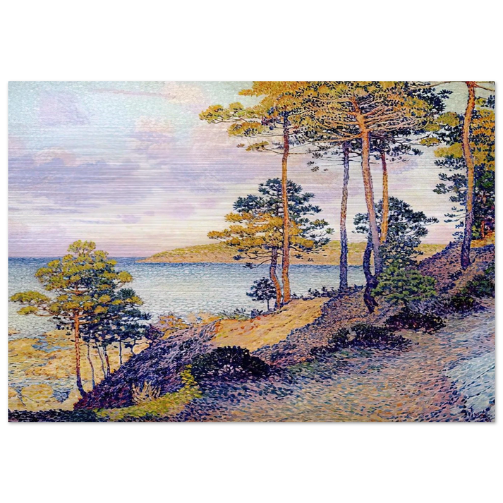 THE POINTE ST PIERRE AT ST TROPEZ 1896 - Theo van Rysselberghe Brushed Aluminum Print - 70x100 cm / 28x40 inches | Theo van Rysselberghe Aluminum Print | Theo van Rysselberghe Prints