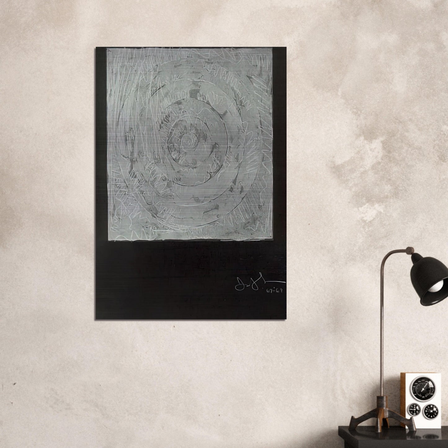 WHITE TARGET 1969 - Jasper Johns Brushed Aluminum Print - 70x100 cm / 28x40 inches | Jasper Johns Aluminum Print | Jasper Johns Prints