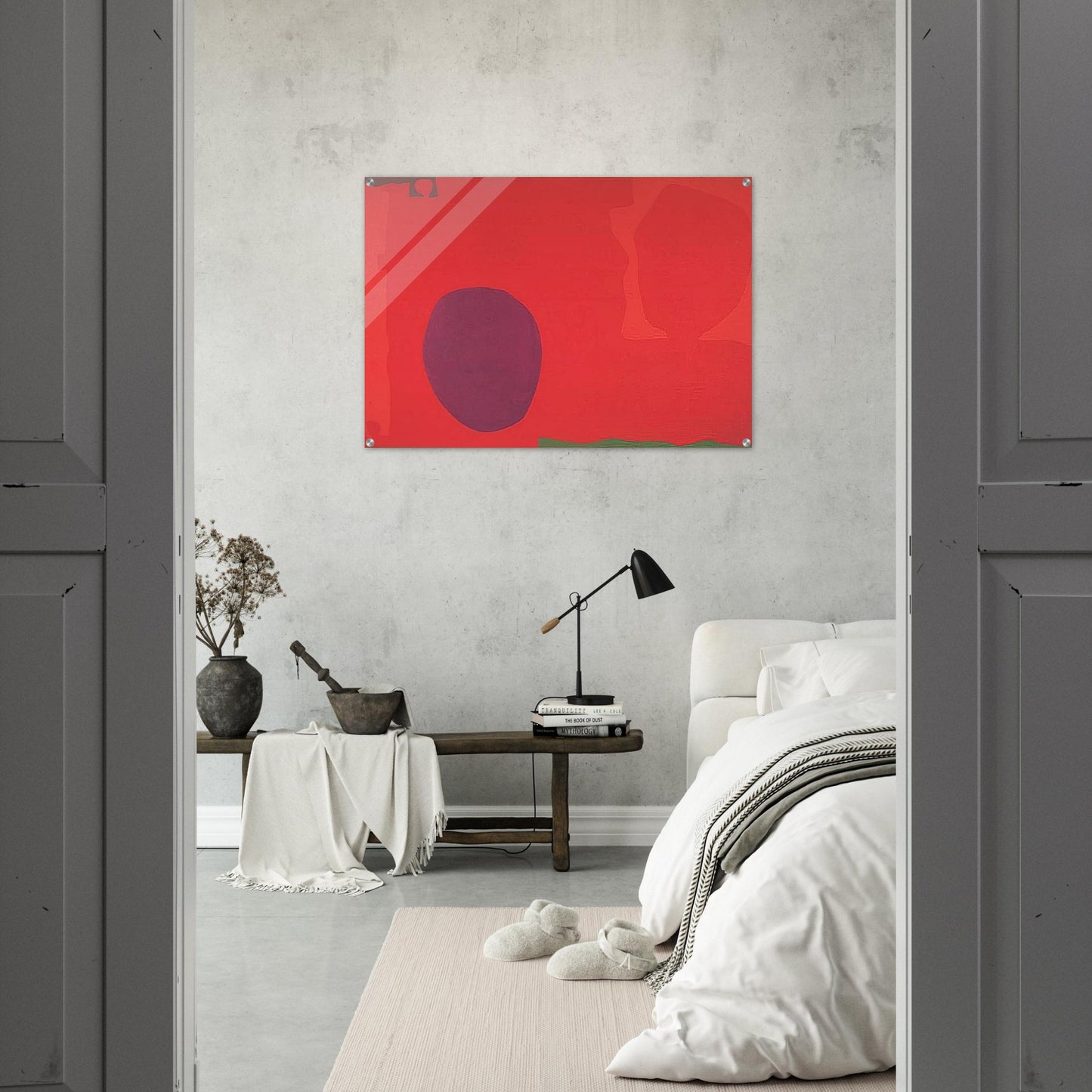 Cadmium with Violet, Scarlet, Emerald, Lemon and Venetian - 1969 - Patrick Heron Acrylic Print - 70x100 cm / 28x40″ inches