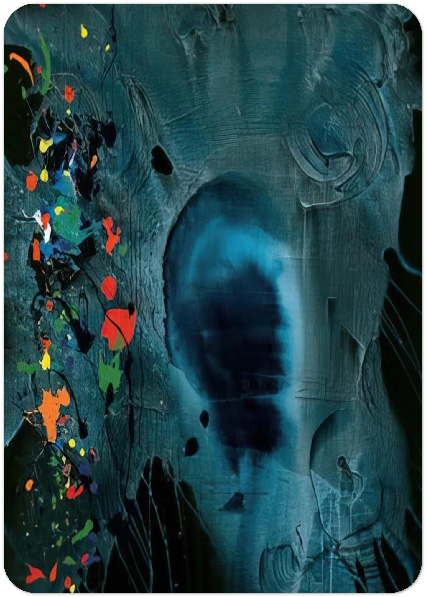 Love and Grief 5.4.006 - 2006 By John Hoyland Pack of 10 Post Cards | John Hoyland Post Cards | A6 (10.5 x 14.8 cm) - 4.1 x 5.8 inches