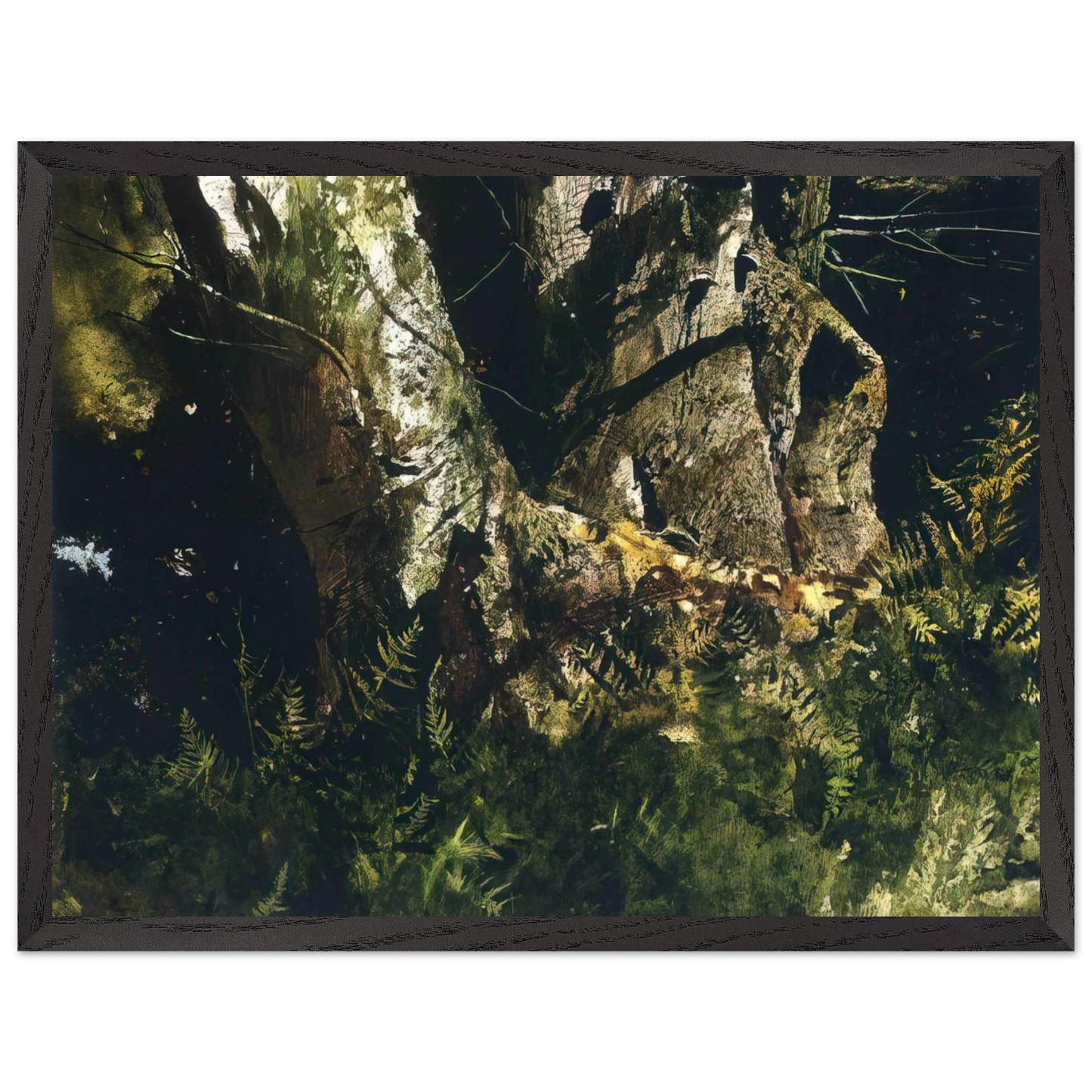 Andrew Wyeth - VIRGIN BIRCH 1982 Wall Art - 30x40 cm / 12x16 inches - Premium Wooden Framed Poster With Fine Art Paper - White frame