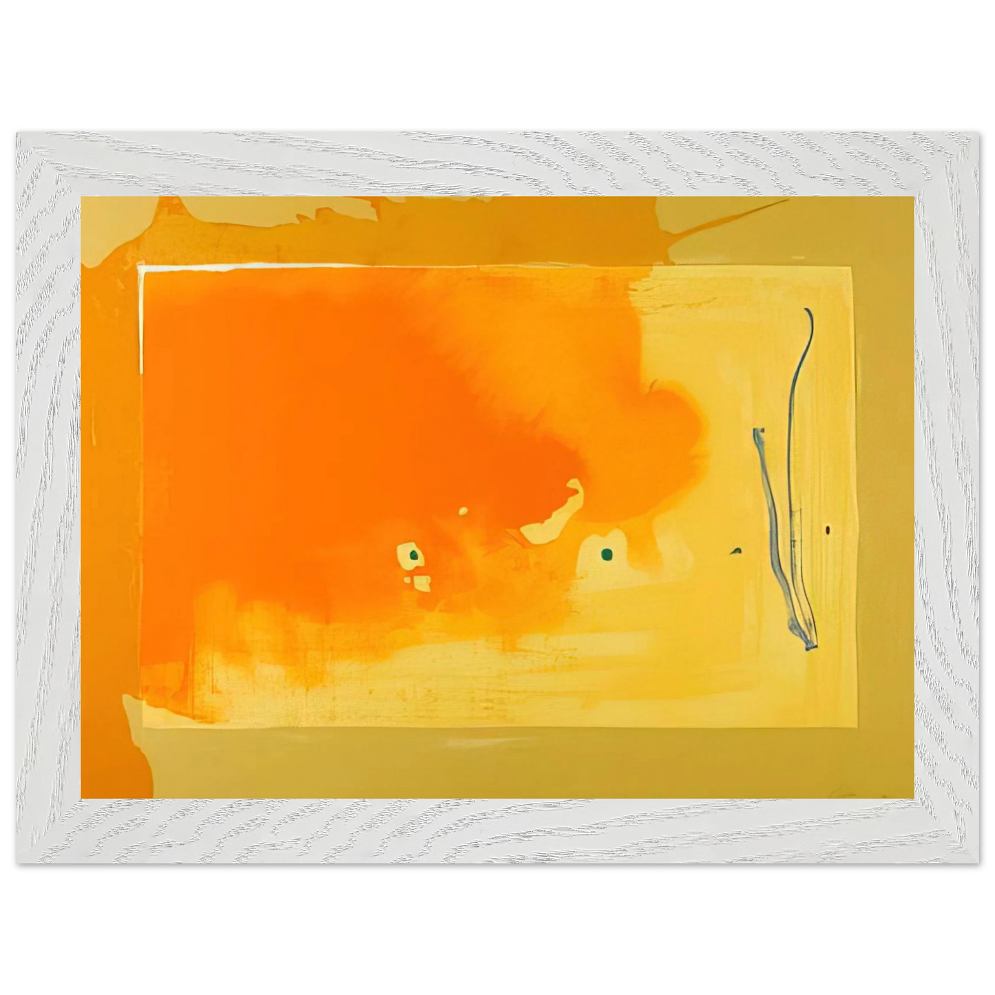 Helen Frankenthaler - Bilbao - 1998 Wall art - 15x20 cm / 6x8 inches - Premium Wooden Framed Poster With Fine Art Paper-canvas - Black frame