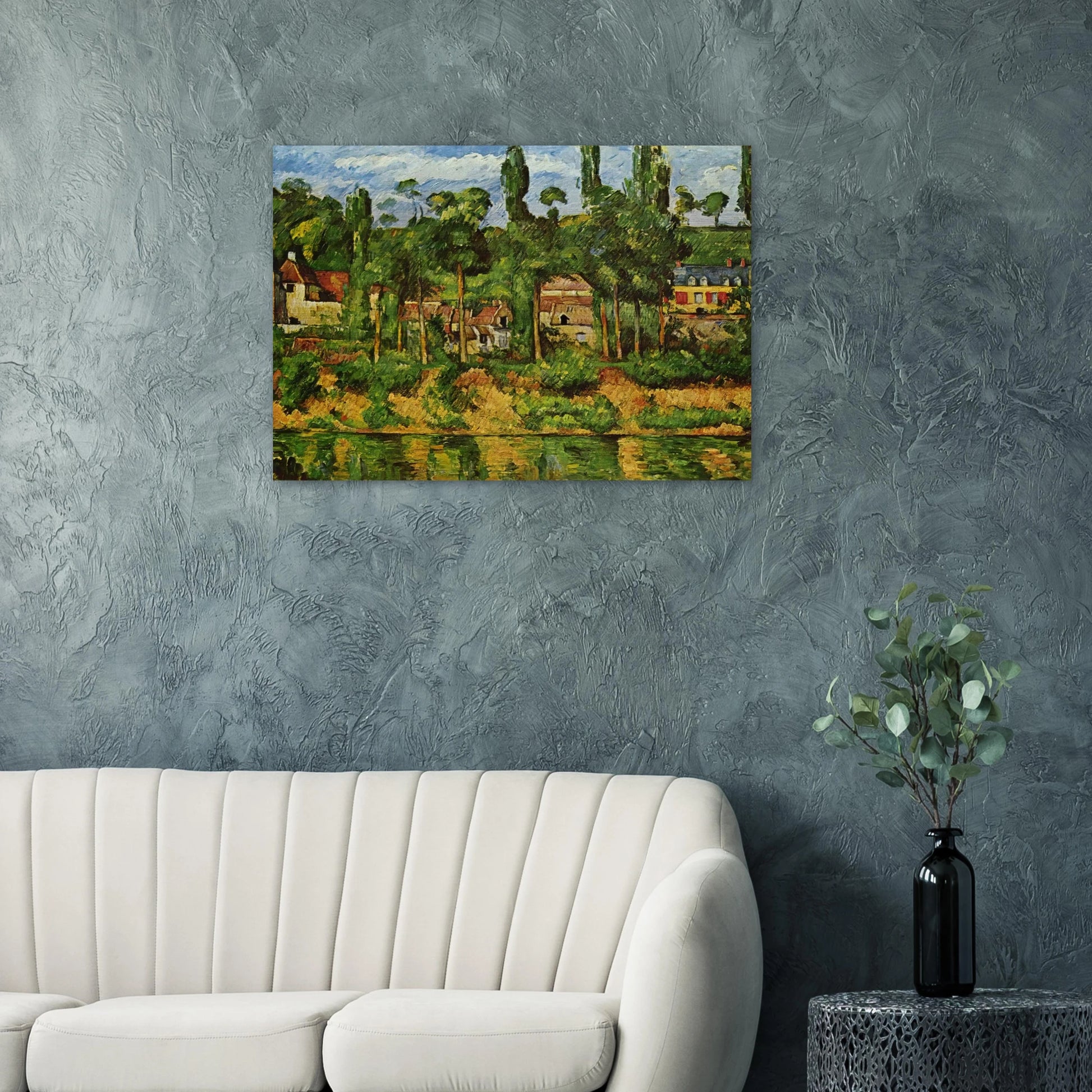 The Chateau de Medan - Paul Cézanne Brushed Aluminum Print - 70x100 cm / 28x40 inches | Paul Cézanne Aluminum Print | Paul Cézanne Prints