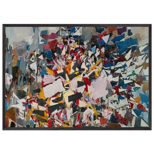 Upward Direction - 1988 - Robert Goodnough 70x100 cm / 28x40 inches Framed Art Print – Black Wooden Frame