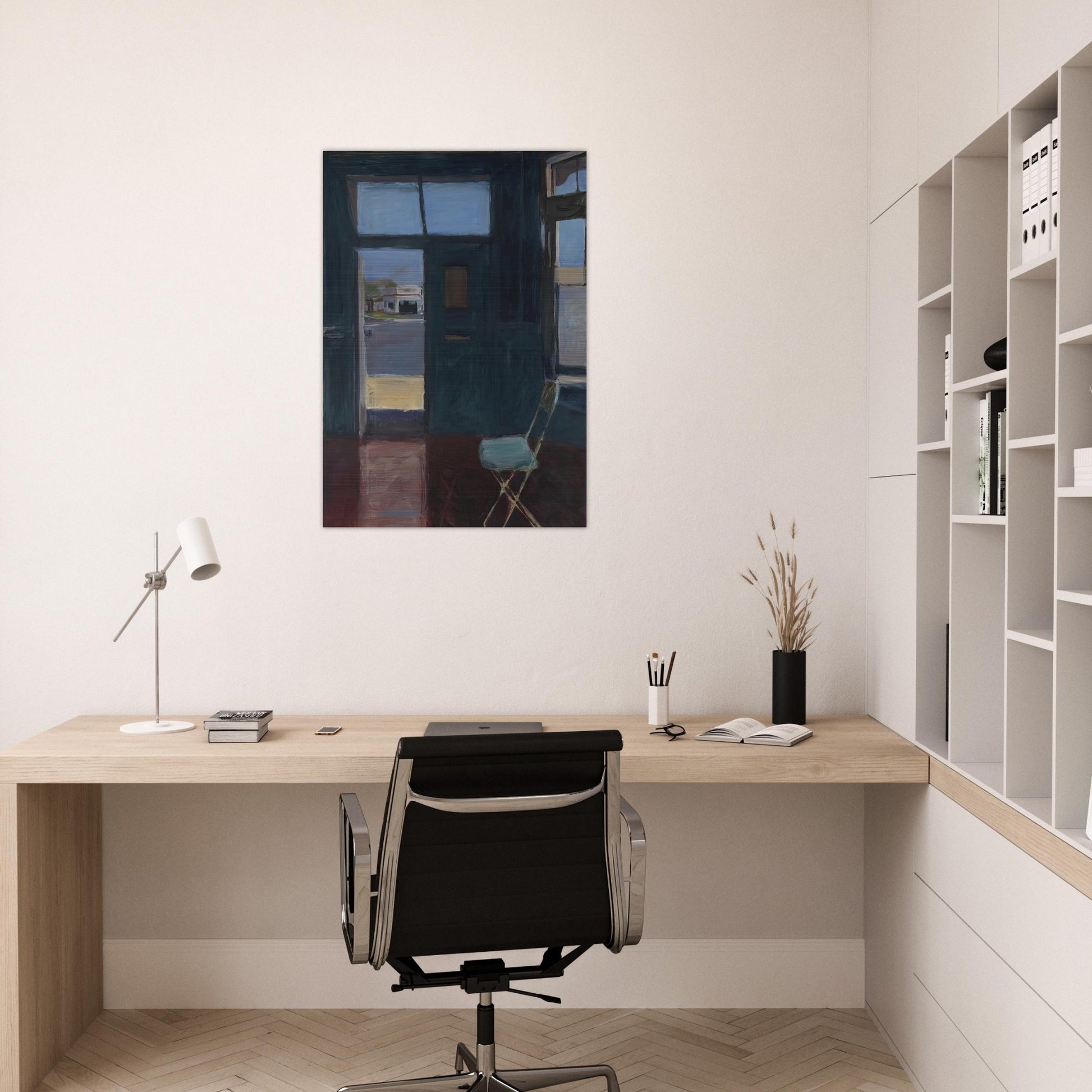 Interior with Doorway - Richard Diebenkorn Brushed Aluminum Print - 70x100 cm / 28x40 inches | Richard Diebenkorn Aluminum Print | Richard Diebenkorn Prints