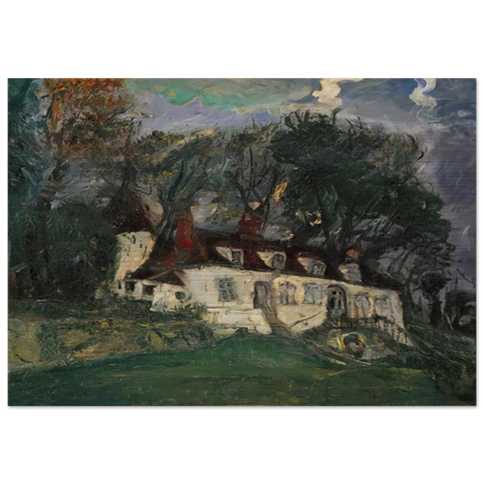 HOUSE AT OISEME 1934 - Chaim Soutine Brushed Aluminum Print - 70x100 cm / 28x40 inches | Chaim Soutine Aluminum Print | Chaim Soutine Prints