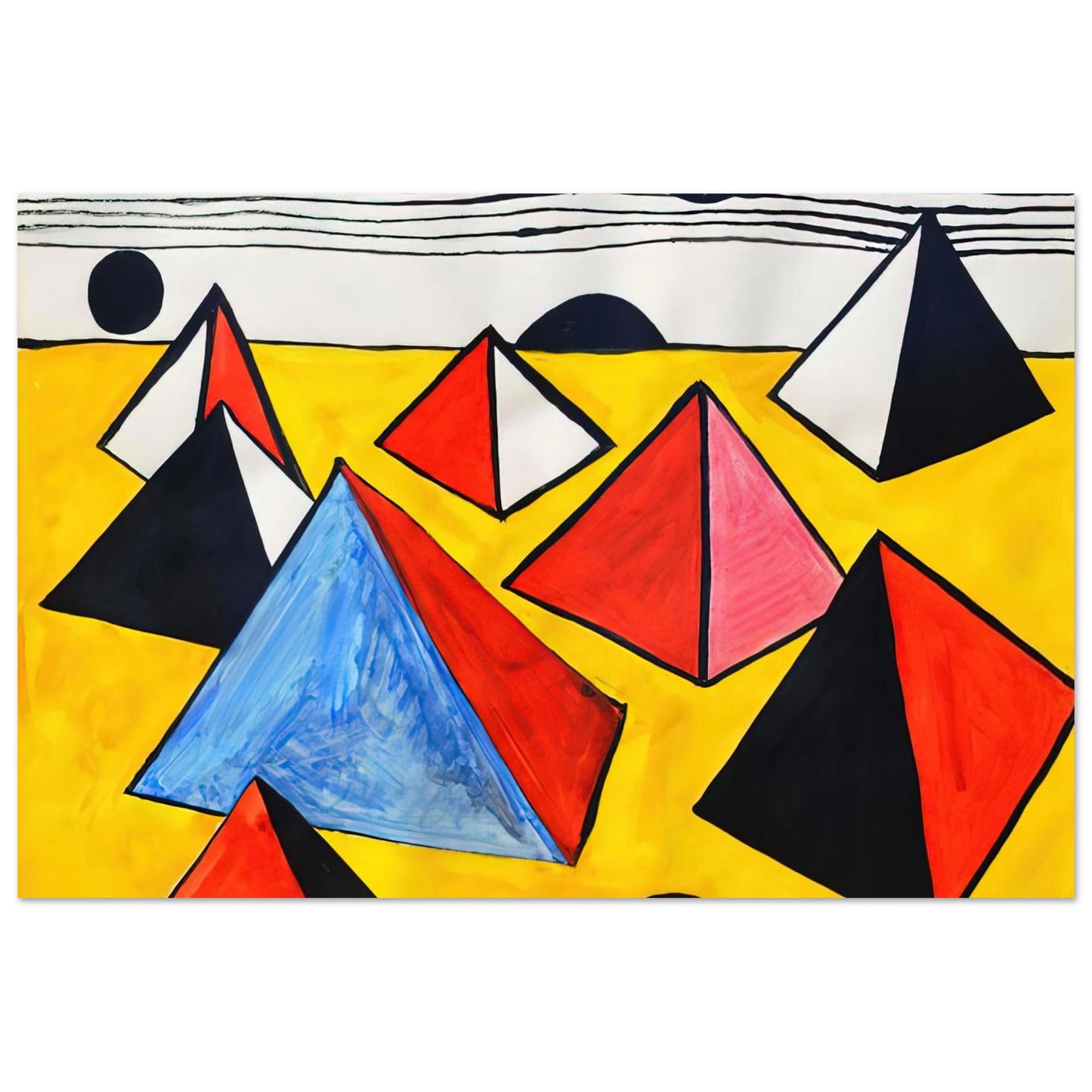 Alexander Calder - PYRAMIDS 1975 Fine Art Poster