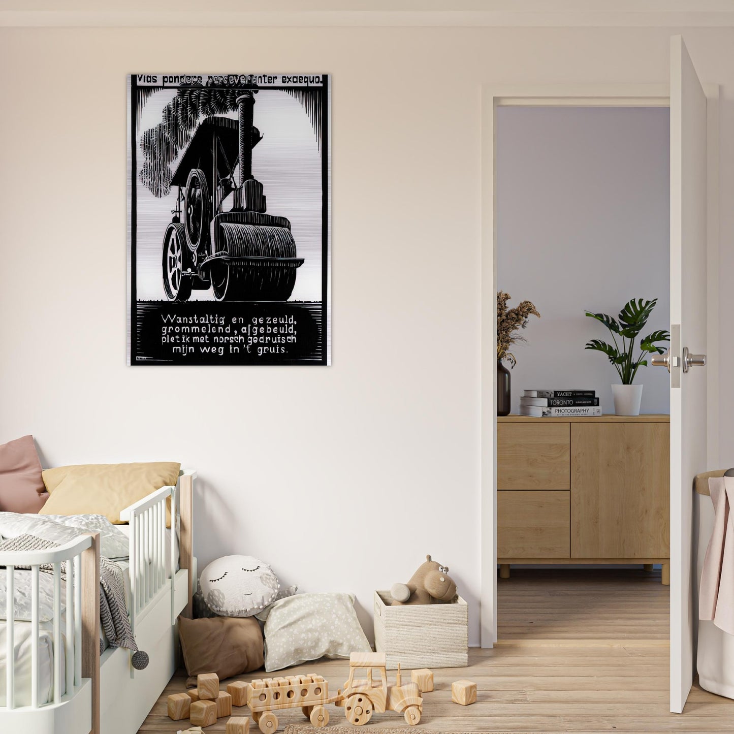 EMBLEMATA STEAMROLLER - MC Escher Brushed Aluminum Print - 70x100 cm / 28x40 inches | MC Escher Aluminum Print | MC Escher Prints