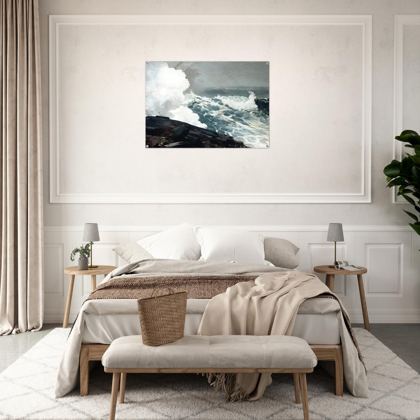 NORTHEASTER - Winslow Homer Acrylic Print - 70x100 cm / 28x40″ inches | Winslow Homer Wall Art | Winslow Homer Prints