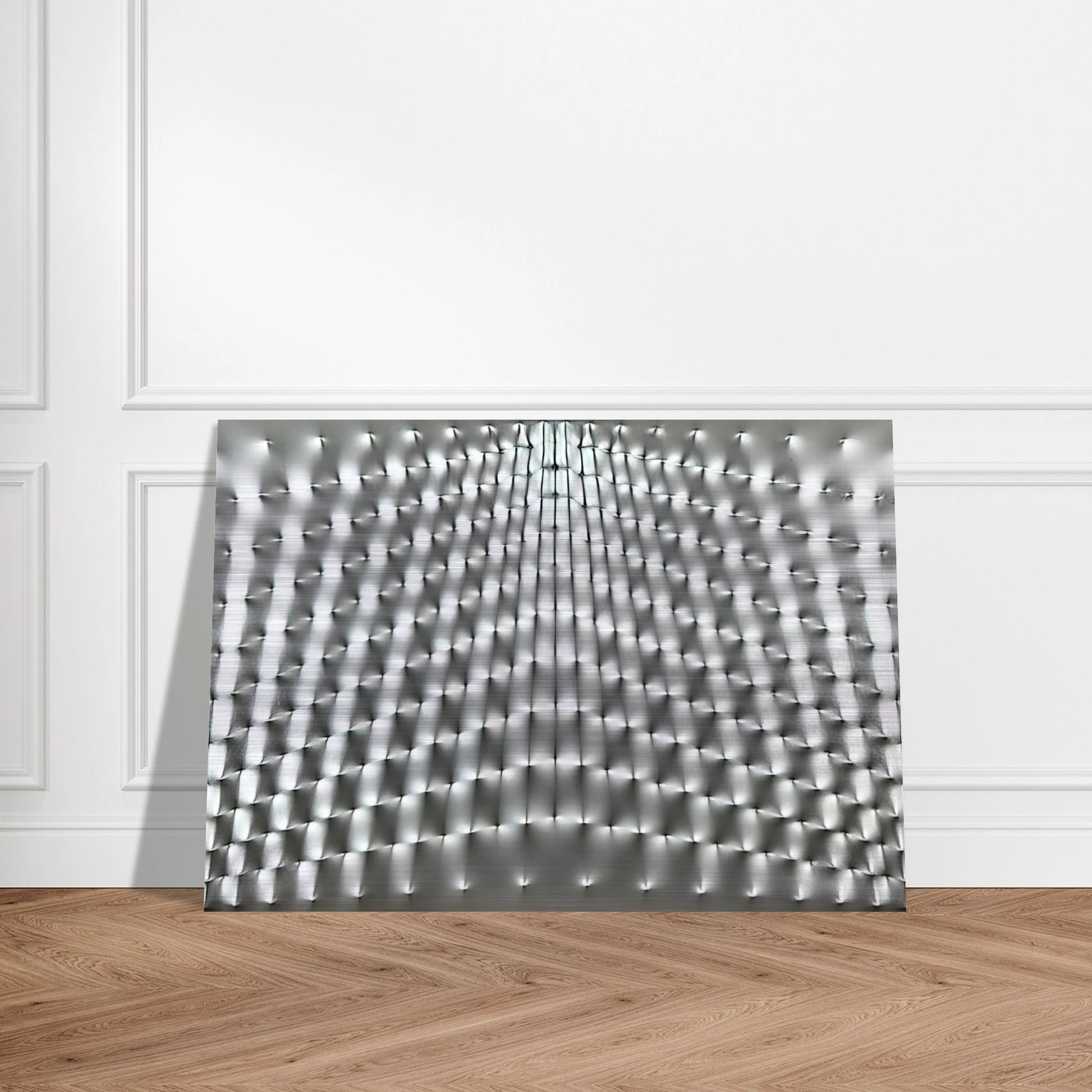Superficie Argento - 1973 - Enrico Castellani Brushed Aluminum Print - 70x100 cm / 28x40 inches | Enrico Castellani Aluminum Print | Enrico Castellani Prints