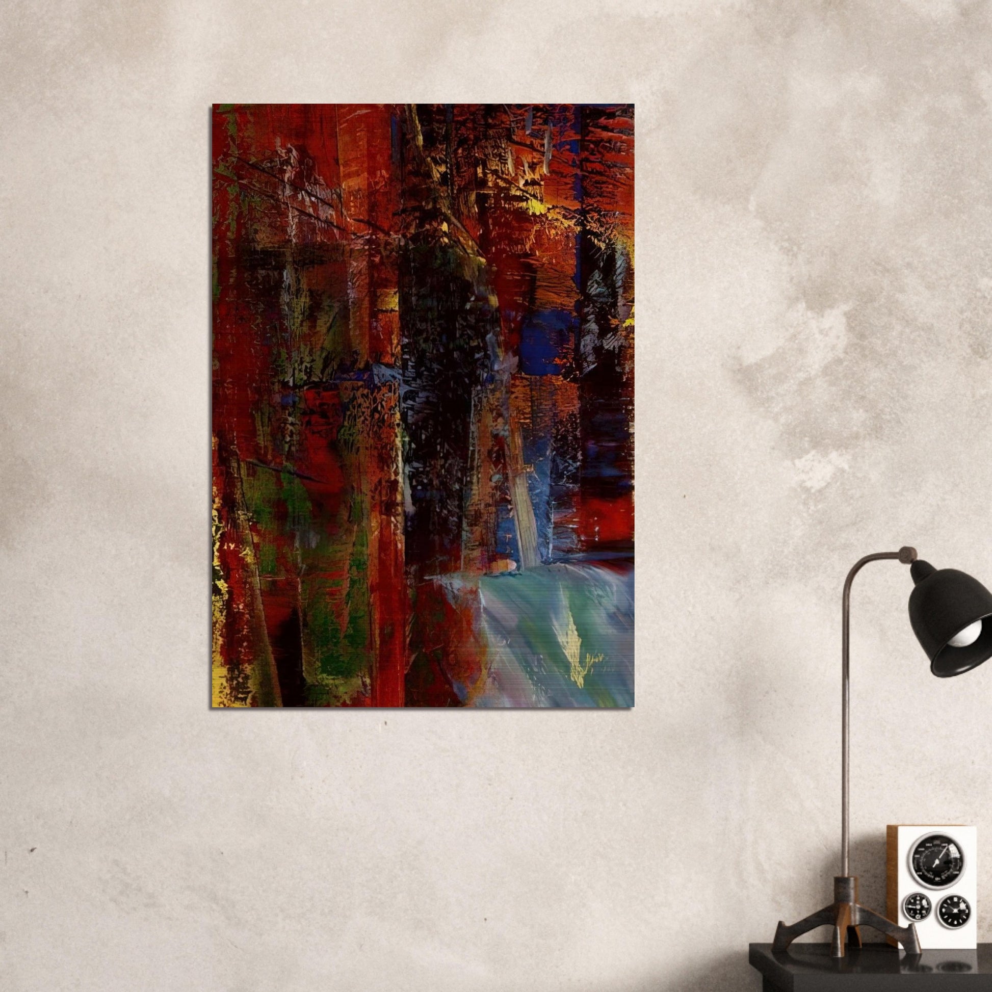 DARK - Gerhard Richter Brushed Aluminum Print - 70x100 cm / 28x40 inches | Gerhard Richter Aluminum Print | Gerhard Richter Prints