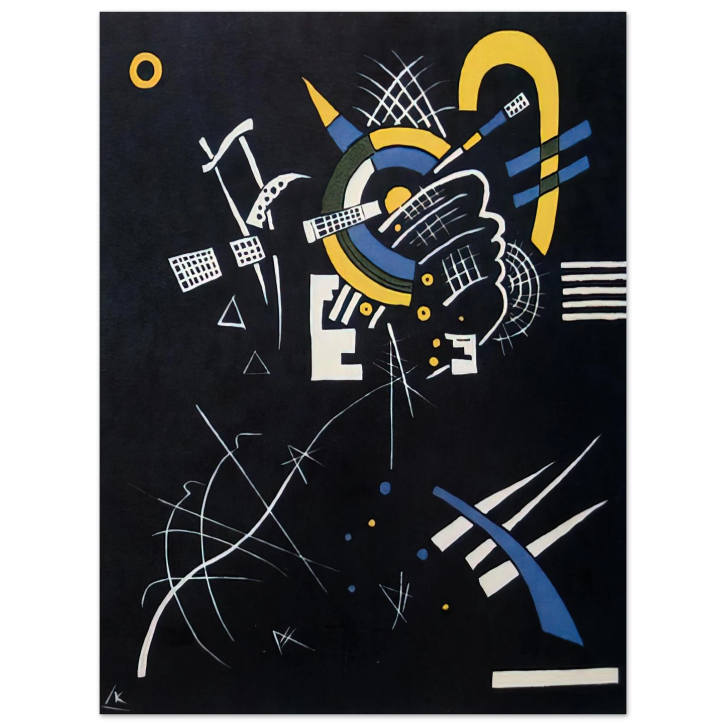 Wassily Kandinsky - SMALL WORLDS VII 1922  75x100 cm / 30x40inches Fine Art Poster