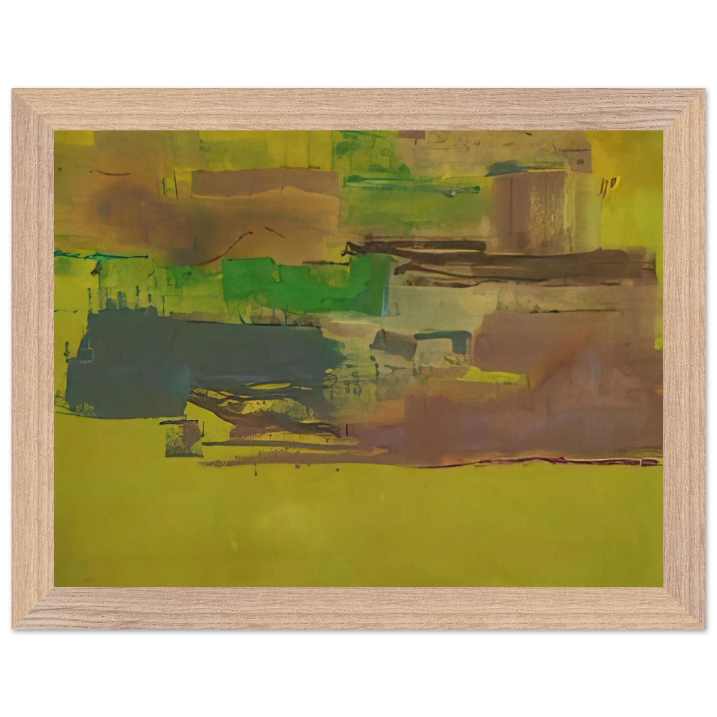Helen Frankenthaler - August Deep - 1978 Wall art - 15x20 cm / 6x8 inches - Premium Wooden Framed Poster With Fine Art Paper-canvas - White frame
