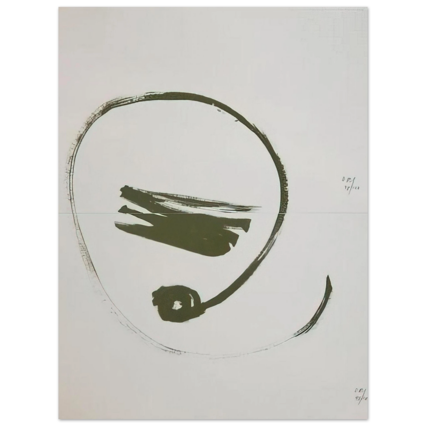 Dieter Roth - Brush Action - 1977  75x100 cm / 30x40inches Fine Art Poster