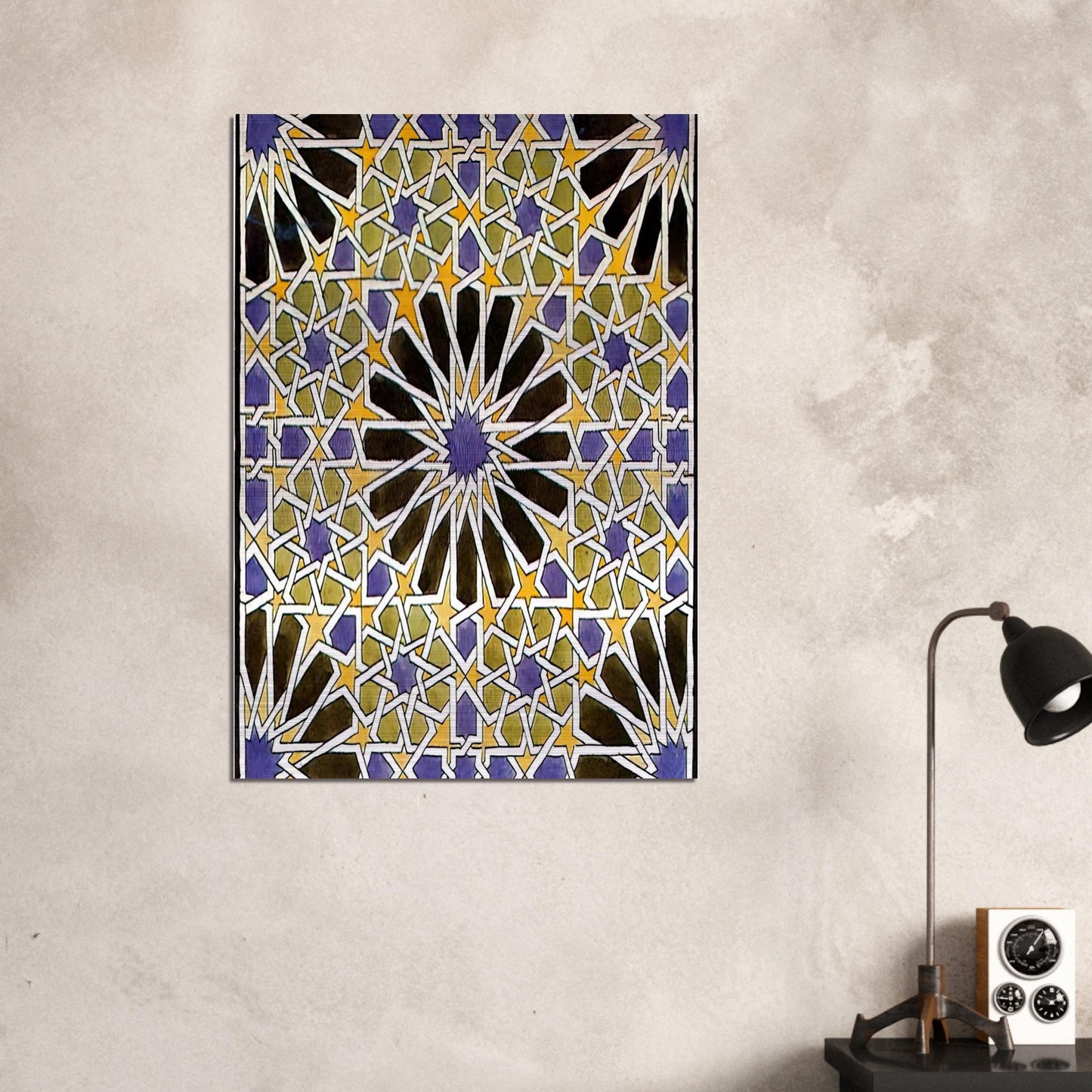 MURAL MOSAIC IN THE ALHAMBRA - MC Escher Brushed Aluminum Print - 70x100 cm / 28x40 inches | MC Escher Aluminum Print | MC Escher Prints
