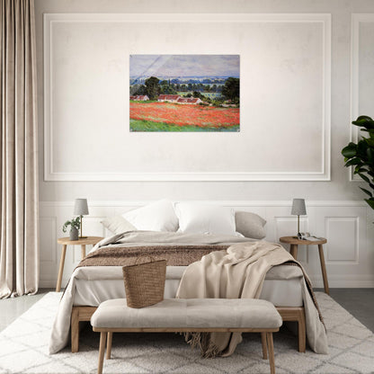 Poppy Field at Giverny - claude monet Acrylic Print - 70x100 cm / 28x40″ inches