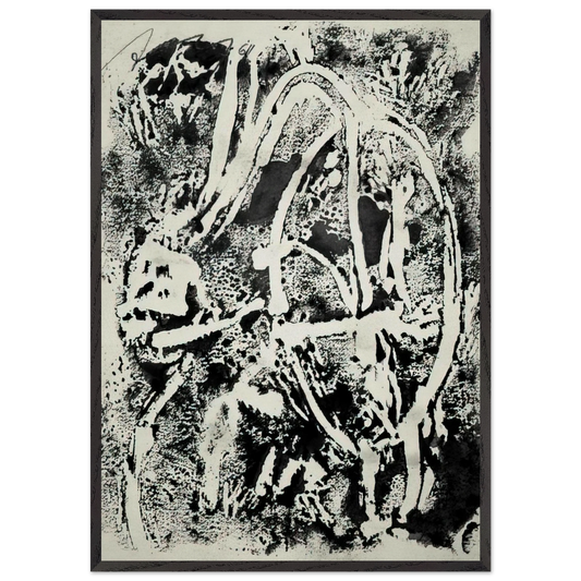 Untitled - 1961 N3 - Adja Yunkers 70x100 cm / 28x40 inches Framed Art Print – Black Wooden Frame