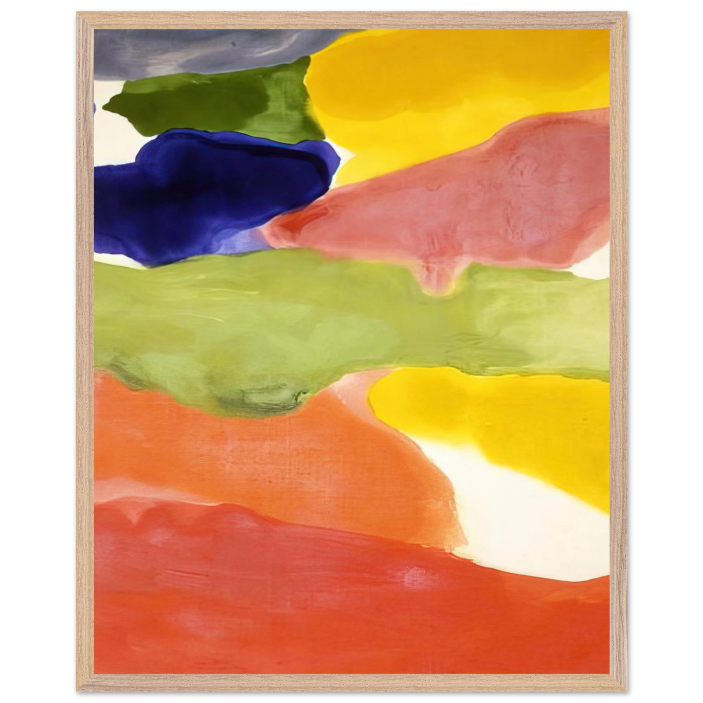 Helen Frankenthaler - Tutti-Fruitti - 1966 Wall art - 13x18 cm / 5x7 inches - Premium Wooden Framed Poster With Fine Art Paper-canvas - White frame