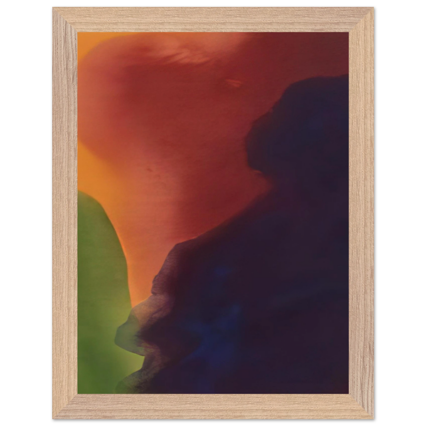 Helen Frankenthaler - Blue Atmosphere III - 1963 Wall art - 40x60 cm / 16x24 inches - Premium Wooden Framed Poster With Fine Art Paper-canvas - Black frame