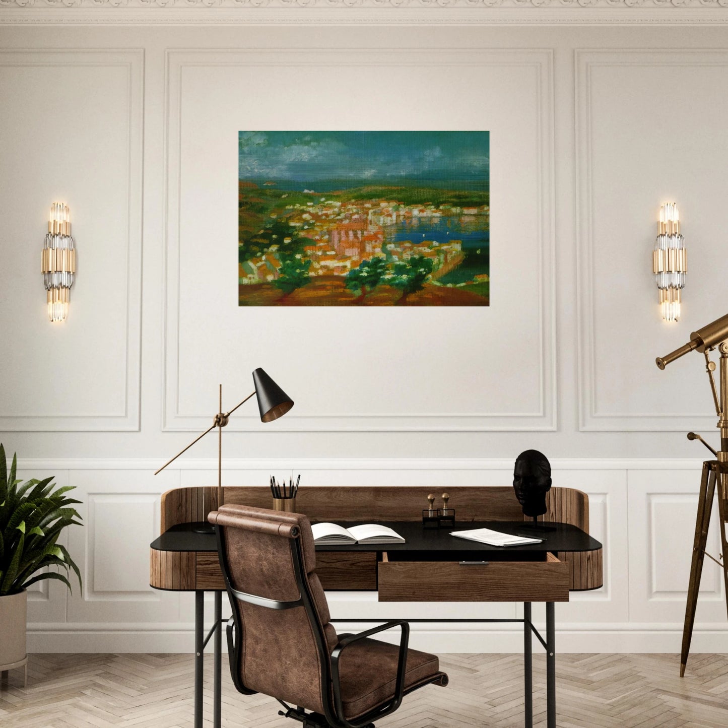 LANDSCAPE NEAR CADAQUES 1921 1 - Salvador Dali Brushed Aluminum Print - 70x100 cm / 28x40 inches | Salvador Dali Aluminum Print | Salvador Dali Prints