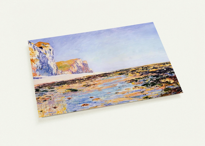 Beach and Cliffs at Pourville, Morning Effect By claude monet Pack of 10 Post Cards | claude monet Post Cards | A6 (10.5 x 14.8 cm) - 4.1 x 5.8 inches