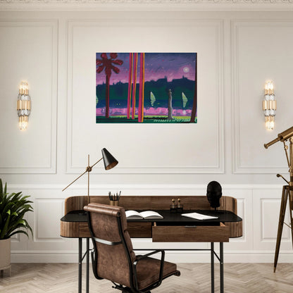 Suave Como La Noche - 1982 - Carlos Almaraz Brushed Aluminum Print - 70x100 cm / 28x40 inches | Carlos Almaraz Aluminum Print | Carlos Almaraz Prints