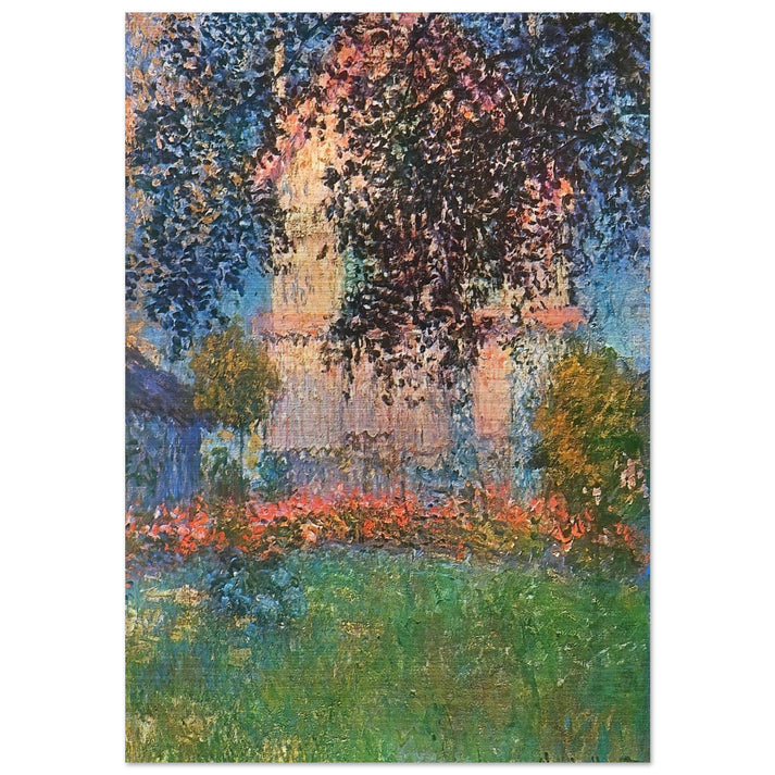 The Artist's House in Argenteuil - claude monet Brushed Aluminum Print - 70x100 cm / 28x40 inches | claude monet Aluminum Print | claude monet Prints