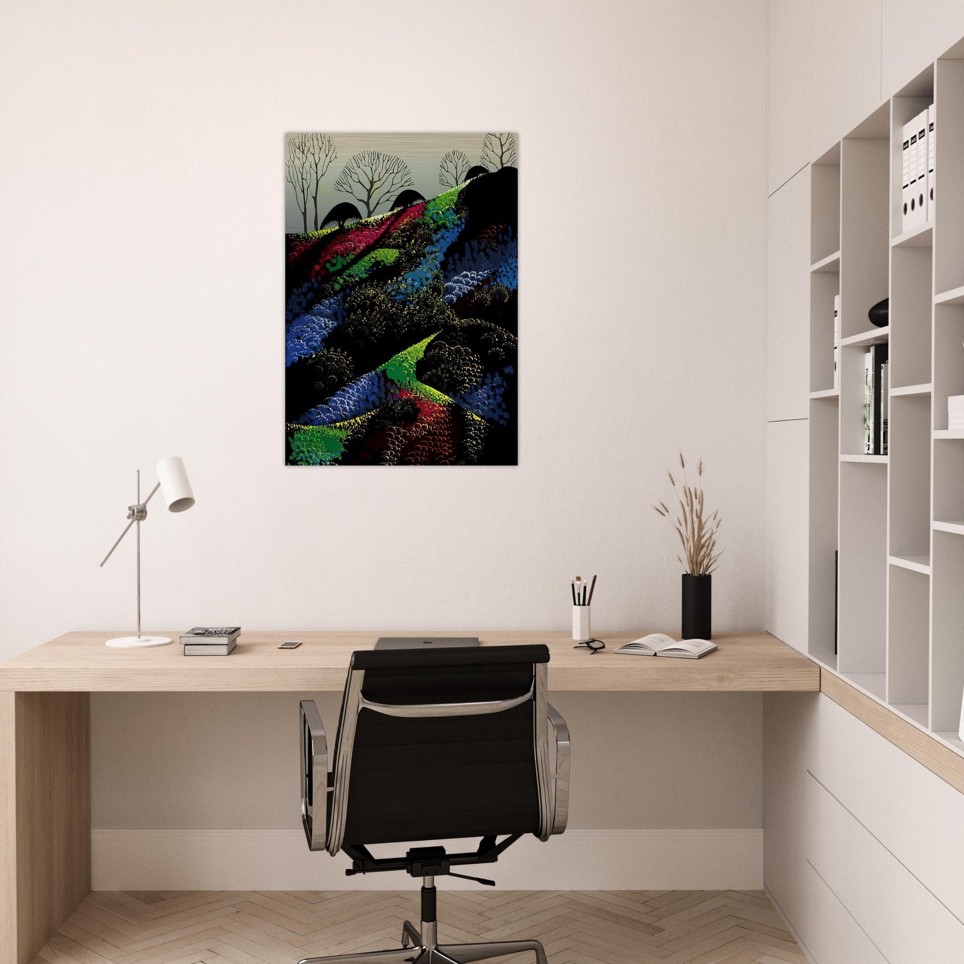 Little Jewels - Eyvind Earle Brushed Aluminum Print - 70x100 cm / 28x40 inches | Eyvind Earle Aluminum Print | Eyvind Earle Prints
