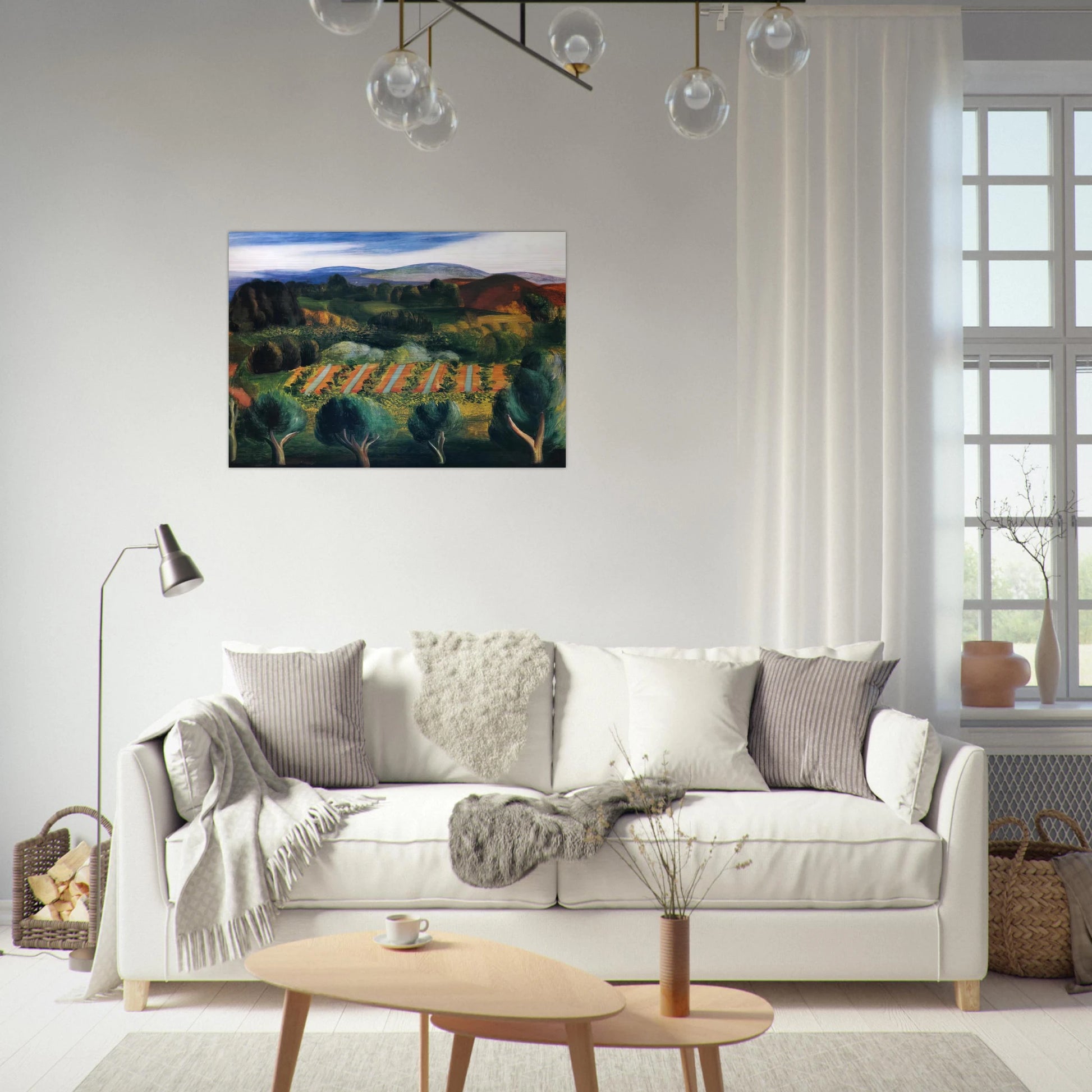PROVENCE LANDSCAPE 1918 - Moise Kisling Brushed Aluminum Print - 70x100 cm / 28x40 inches | Moise Kisling Aluminum Print | Moise Kisling Prints