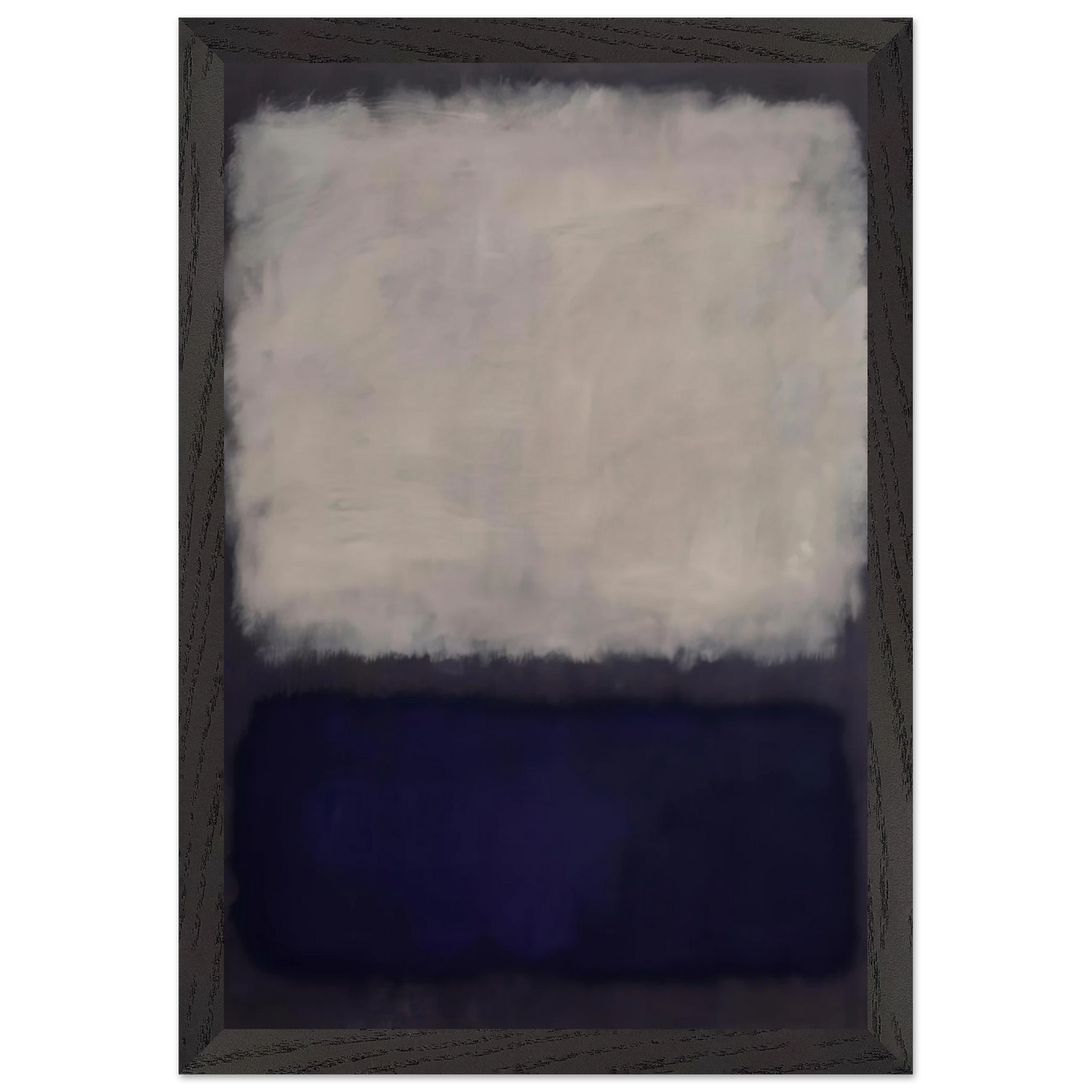 Mark Rothko - Blue and gray - 1962 Wall Art - 30x40 cm / 12x16 inches - Premium Wooden Framed Poster With Fine Art Paper-canvas - White frame