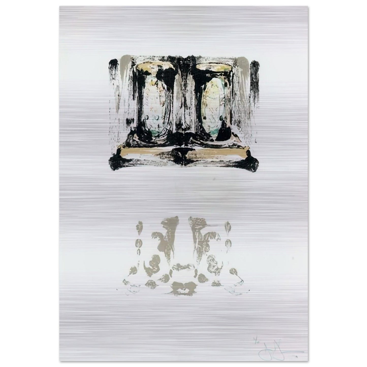 ALE CANS ULAE 152 - Jasper Johns Brushed Aluminum Print - 70x100 cm / 28x40 inches | Jasper Johns Aluminum Print | Jasper Johns Prints