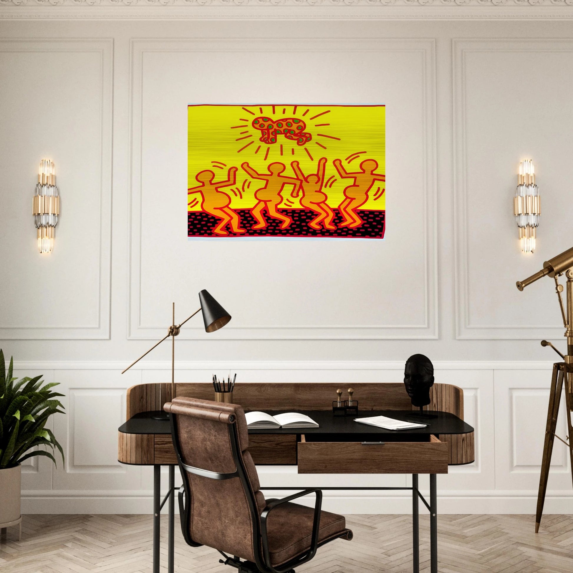 UNTITLED 1983 1 - Keith Haring Brushed Aluminum Print - 70x100 cm / 28x40 inches | Keith Haring Aluminum Print | Keith Haring Prints