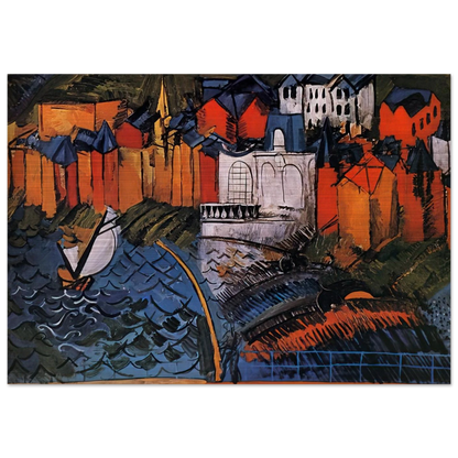 SAILBOAT AT SAINTE ADRESSE 1912 - Raoul Dufy Brushed Aluminum Print - 70x100 cm / 28x40 inches | Raoul Dufy Aluminum Print | Raoul Dufy Prints