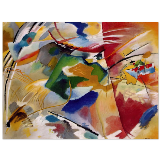 Wassily Kandinsky - PAINTING WITH GREEN CENTER 1913  75x100 cm / 30x40inches Fine Art Poster