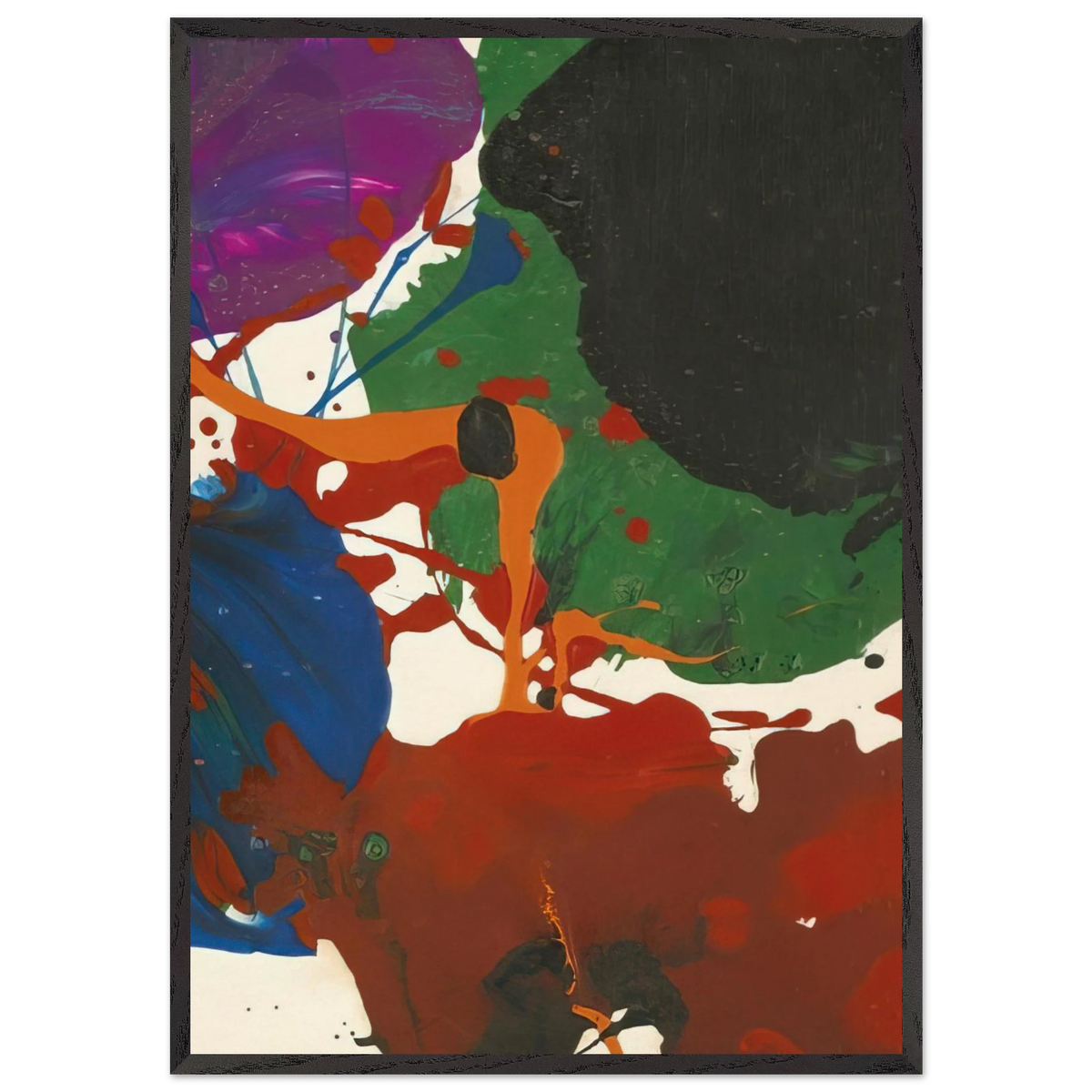 Untitled  Los Angeles  - Sam Francis 70x100 cm / 28x40 inches Framed Art Print – Black Wooden Frame