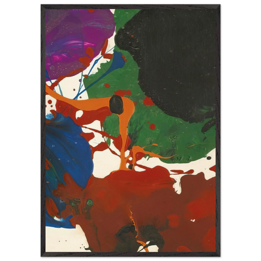 Untitled  Los Angeles  - Sam Francis 70x100 cm / 28x40 inches Framed Art Print – Black Wooden Frame