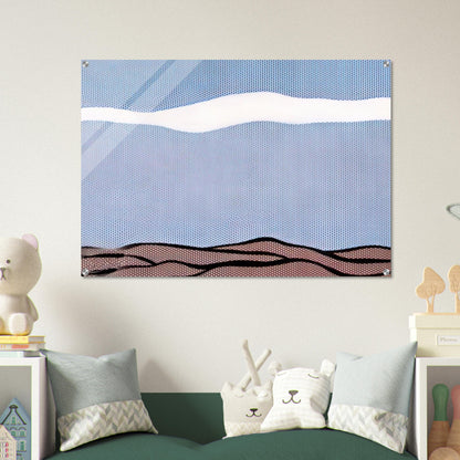 LANDSCAPE 1964 - Roy Lichtenstein Acrylic Print - 70x100 cm / 28x40″ inches | Roy Lichtenstein Wall Art | Roy Lichtenstein Prints