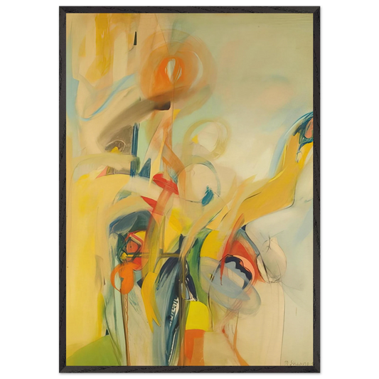 Down to Earth - 1959 - Miriam Schapiro 70x100 cm / 28x40 inches Framed Art Print – Black Wooden Frame